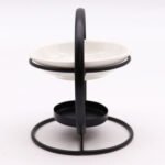 Ancient Wisdom Ceramic & Metal Round Stand Oil Burner - Image 2