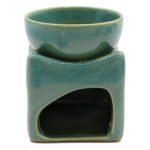 Ancient Wisdom Lucky Coin Large Ceramic Oil Burner - Jade - Image 3