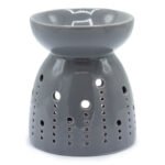 Ancient Wisdom Classic Bubbles Cutout Design Grey Ceramic Oil Burner
