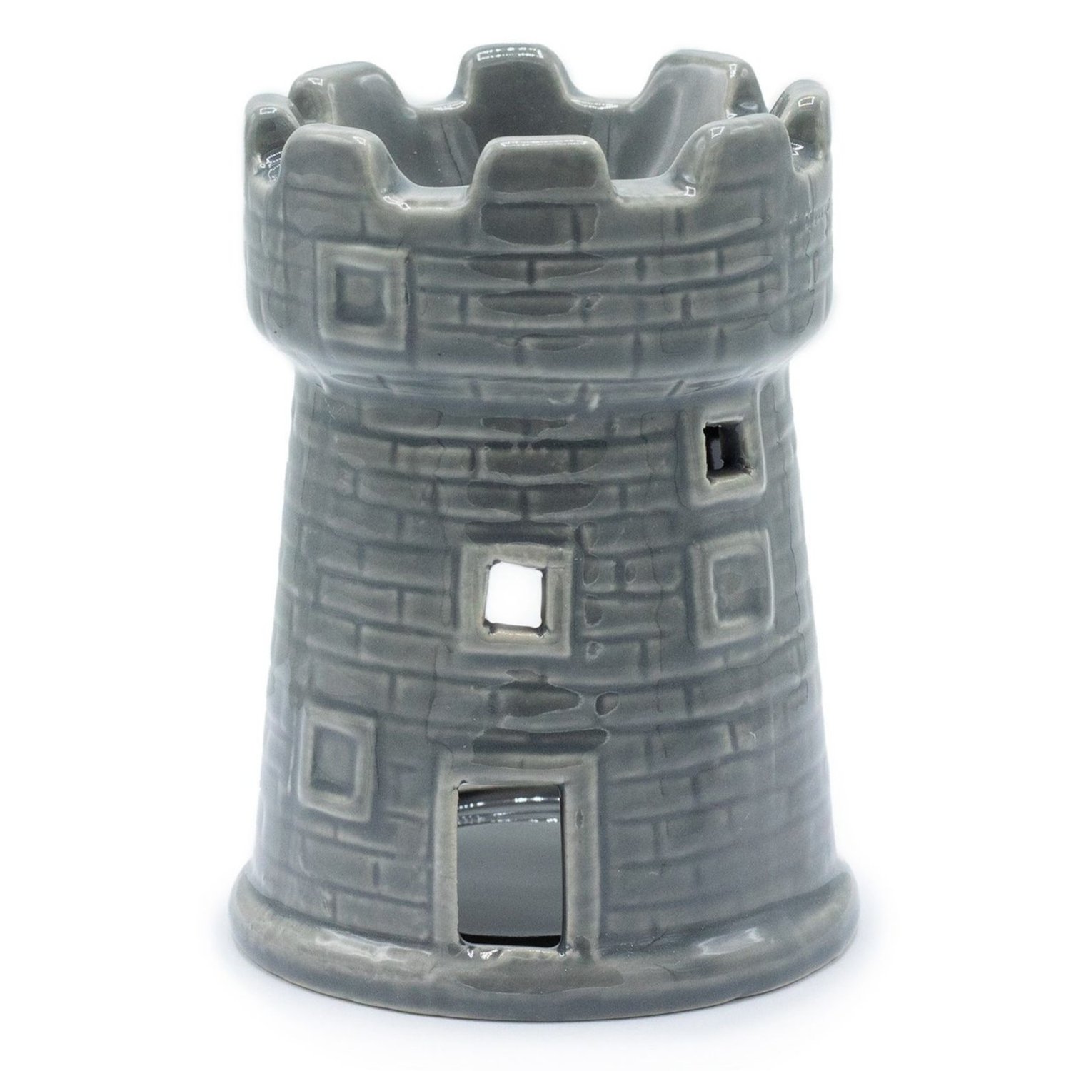 OB-313 Ancient Wisdom Castle Shaped Grey Ceramic Oil Burner Ancient Wisdom Castle Shaped Grey Ceramic Oil Burner - Image 1