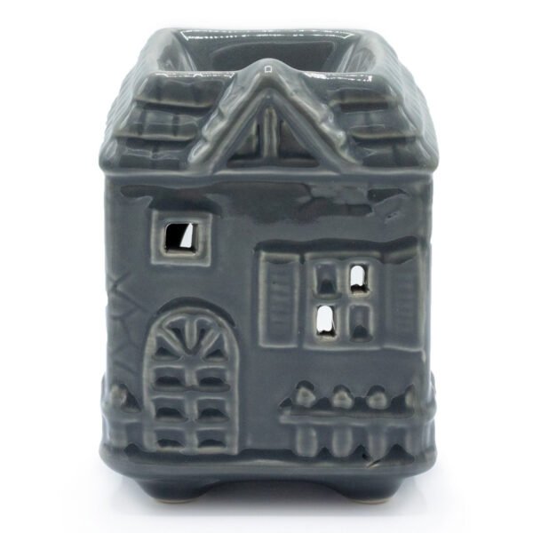 Ancient Wisdom Town House Design Grey Ceramic Oil Burner