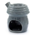 Ancient Wisdom Mushroom House Shaped Grey Ceramic Oil Burner - Image 2