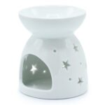 Ancient Wisdom Angel Cutout Design White Ceramic Oil Burner - Image 2