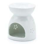 Ancient Wisdom Buddha Cutout Design White Ceramic Oil Burner - Image 2