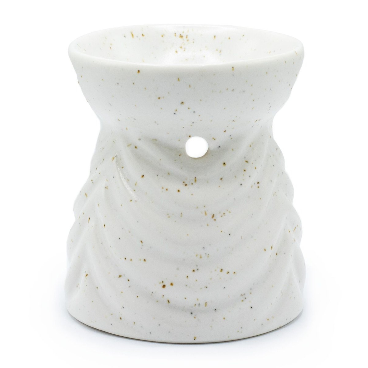 OB-325 Ancient Wisdom Geometric Design Ivory Ceramic Oil Burner Ancient Wisdom Geometric Design Ivory Ceramic Oil Burner - Image 1