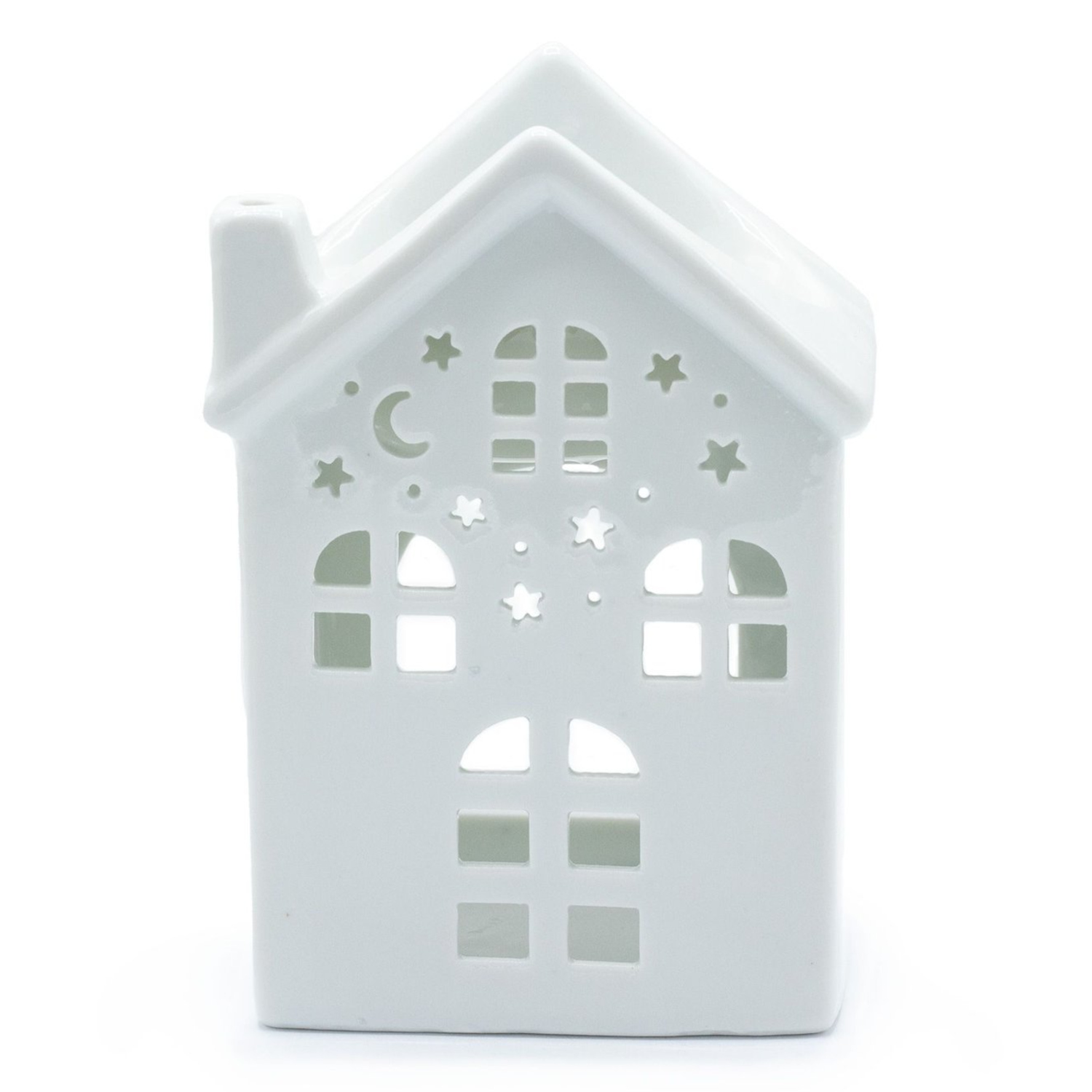 OB-326 Ancient Wisdom House Warming White Ceramic Oil Burner Ancient Wisdom House Warming White Ceramic Oil Burner - Image 1