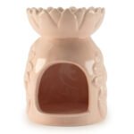 Ancient Wisdom Ceramic Sunflower Oil Burner – Pastel Pink