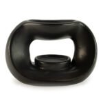 Ancient Wisdom Oval Pebble Ceramic Zen Oil Burner – Matt Black