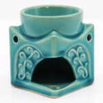 Ancient Wisdom Buddha Square Ceramic Oil Burner - Soft Turquoise - Image 3