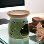 Ancient Wisdom Classic Blue Ceramic Oil Burner - Image 3