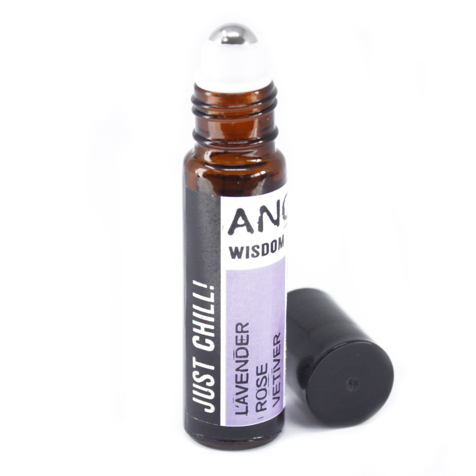 bG9jYWw6Ly9tZWRpYS85SC9KRS82MFIzMEMxRzZNU0tKRTlIL2Y1ZjA1MjVlLmpwZWc.jpg Ancient Wisdom Just Chill! Lavender Blend 10ml Roll-On Essential Oil - Image 1