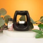 Ancient Wisdom Large Classic Pebble Ceramic Zen Oil Burner - Matt Black - Image 2