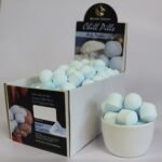 Ancient Wisdom 1.3Kg Box of Chill Pills Baby Powder Mini Bath Bombs - Image 3