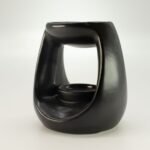 Ancient Wisdom Large Classic Pebble Ceramic Zen Oil Burner - Matt Black - Image 3