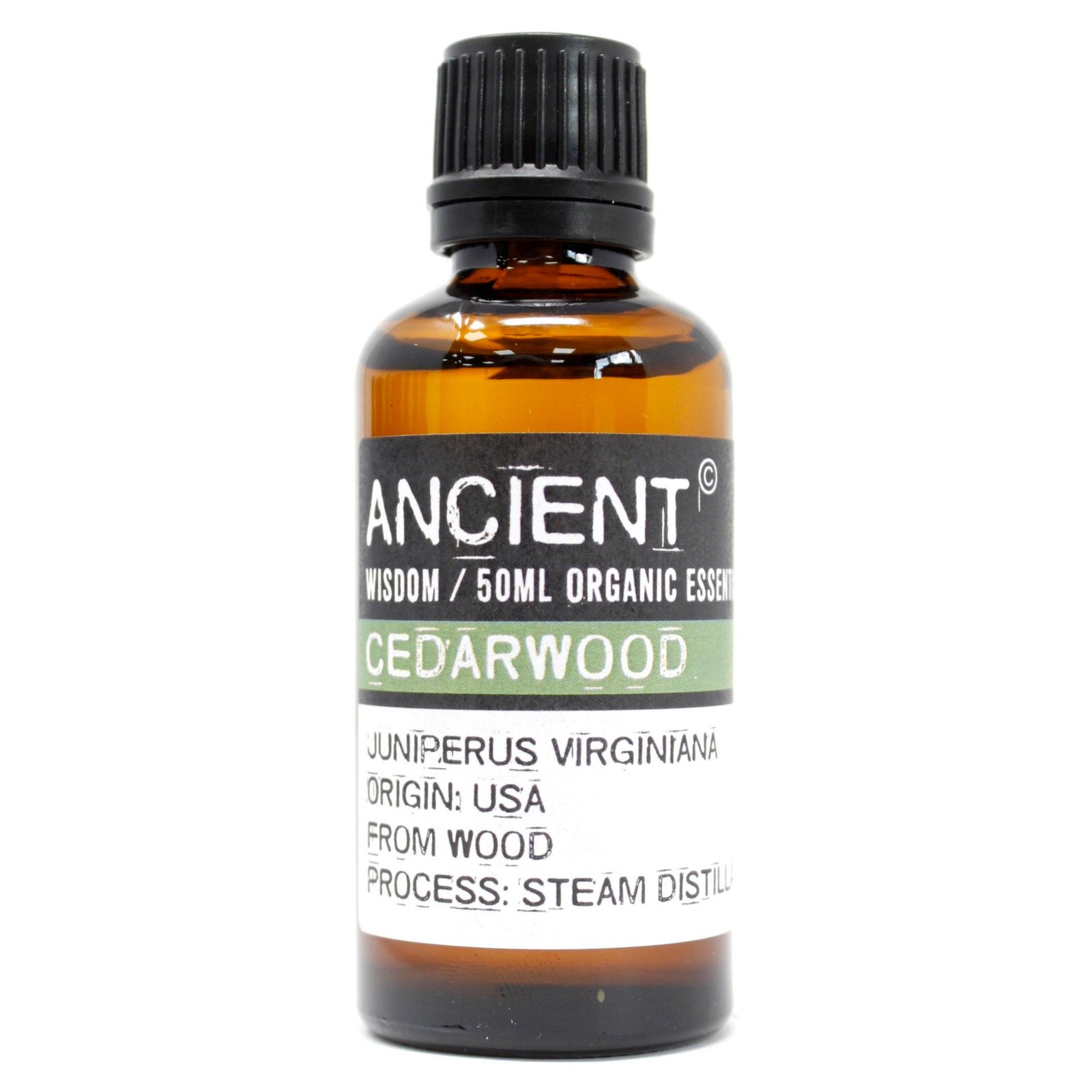 bG9jYWw6Ly9tZWRpYS85UC80Qy82MFIzMEMxRzZDVks0QzlQL2MzM2U0MTZhLmpwZWc.jpg Ancient Wisdom Cedarwood 50ml Organic Essential Oil - Image 1