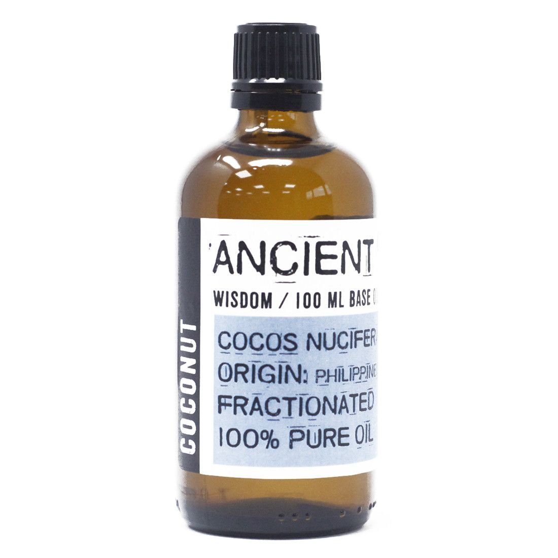 bG9jYWw6Ly9tZWRpYS85UC80RC82MFIzMEMxRzY0Vks0RDlQLzg5ZDQ3NTBhLmpwZWc.jpg Ancient Wisdom Fractionated Coconut 100ml Base Oil - Image 1