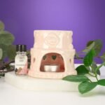 Ancient Wisdom Hearts Pink Ceramic Cake Design Oil Burner - Image 2