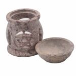 Ancient Wisdom Small Three Moon Pentagon Design Soapstone Oil Burner - Image 2