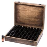 Ancient Wisdom Carved Floral Mango Wood Aromathrapy Box (Holds 80x 10ml Bottles) - Image 3