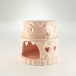 Ancient Wisdom Hearts Pink Ceramic Cake Design Oil Burner - Image 4