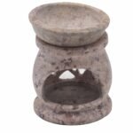 Ancient Wisdom Small Three Moon Pentagon Design Soapstone Oil Burner - Image 3