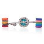 Ancient Wisdom Dragonfly Aromatherapy Jewellery Stainless Steel Crystal Bracelet - Image 2