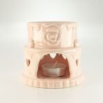 Ancient Wisdom Hearts Pink Ceramic Cake Design Oil Burner - Image 3