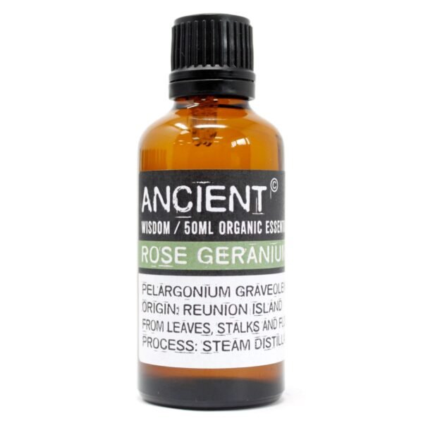 Ancient Wisdom Rose Geranium 50ml Organic Essential Oil