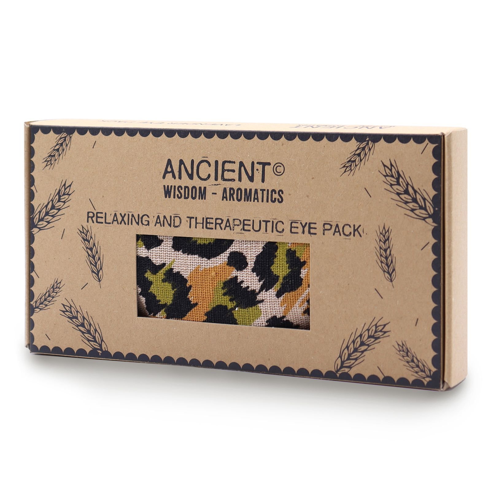 bG9jYWw6Ly9tZWRpYS85Uy8yRS82MFIzMEMxRzZSUzMyRTlTL2NkZWE0OWFmLmpwZWc.jpg Ancient Wisdom Night Leopard Lavender Natural Cotton & Juco Eye Pillow + Gift Box - Image 1