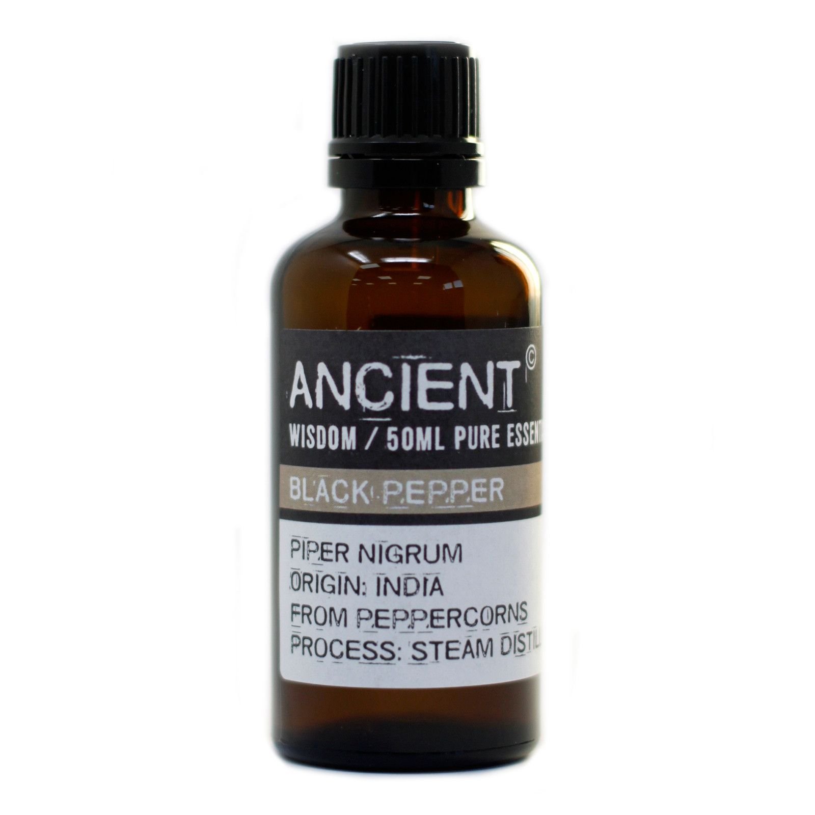 bG9jYWw6Ly9tZWRpYS8xRy80RS82MFIzMEMxRzY4VEs0RTFHLzg2MTczYTYyLmpwZWc.jpg Ancient Wisdom Black Pepper 50ml Pure Essential Oil - Image 1