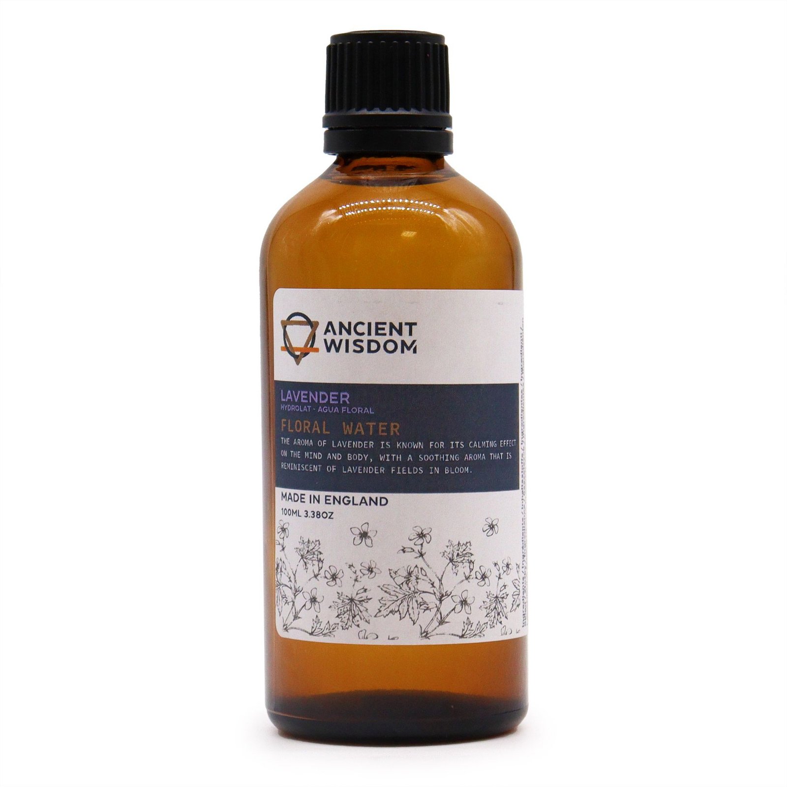 bG9jYWw6Ly9tZWRpYS8xSC84RC82MFIzMEMxRzZSVzM4RDFIL2ZlMjhiYTI5LmpwZWc.jpg Ancient Wisdom Lavender Hydrolat 100ml Bottle of Floral Water - Image 1