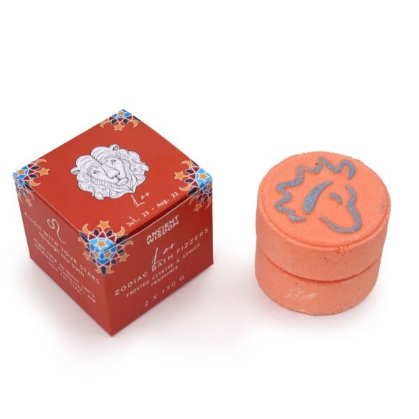 Ancient Wisdom Set of Zodiac Bath Fizzers with Horoscope - Leo