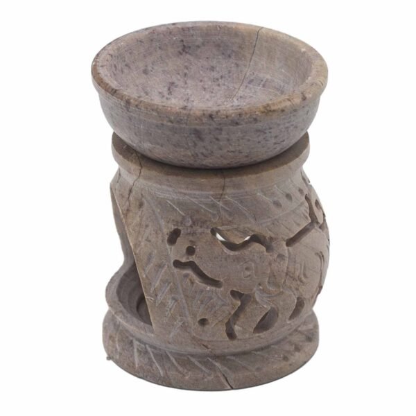 Ancient Wisdom Small Elephant Design Soapstone Oil Burner