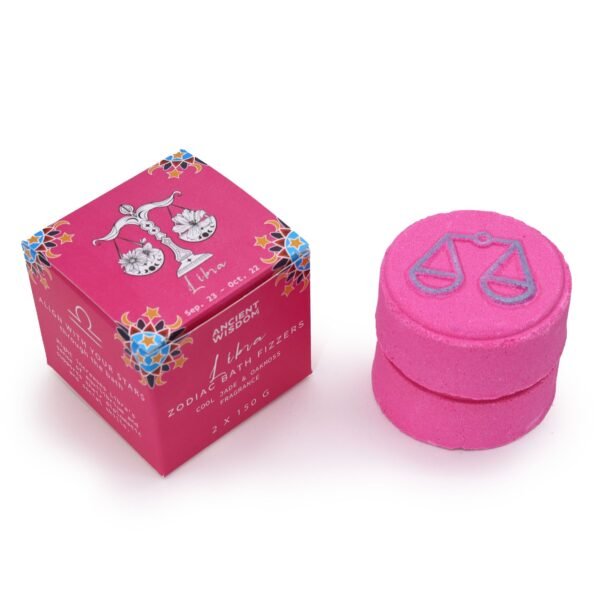 Ancient Wisdom Set of Zodiac Bath Fizzers with Horoscope - Libra