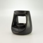 Ancient Wisdom Small Classic Pebble Ceramic Zen Oil Burner – Matt Black - Image 3