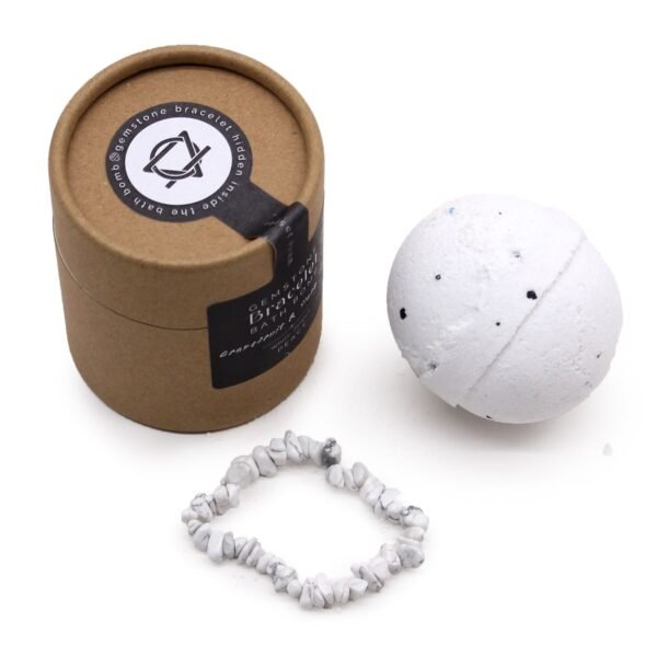 Ancient Wisdom White Jasper Gem Bracelet Bath Bomb