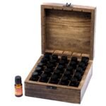 Ancient Wisdom Carved Floral Mango Wood Aromathrapy Box (Holds 25x 10ml Bottles) - Image 3