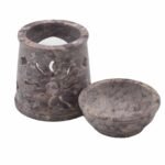 Ancient Wisdom Small Sun & Stars Design Soapstone Oil Burner - Image 2
