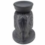 Ancient Wisdom 10.5cm Standing Elephant Soapstone Oil Burner - Image 2