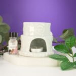 Ancient Wisdom 'Happy Birthday' White Ceramic Cake Design Oil Burner - Image 2