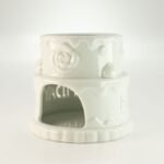 Ancient Wisdom 'Happy Birthday' White Ceramic Cake Design Oil Burner - Image 3