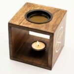 Ancient Wisdom Tree of Life Design Large Square Mango Wood Oil Burner - Image 3