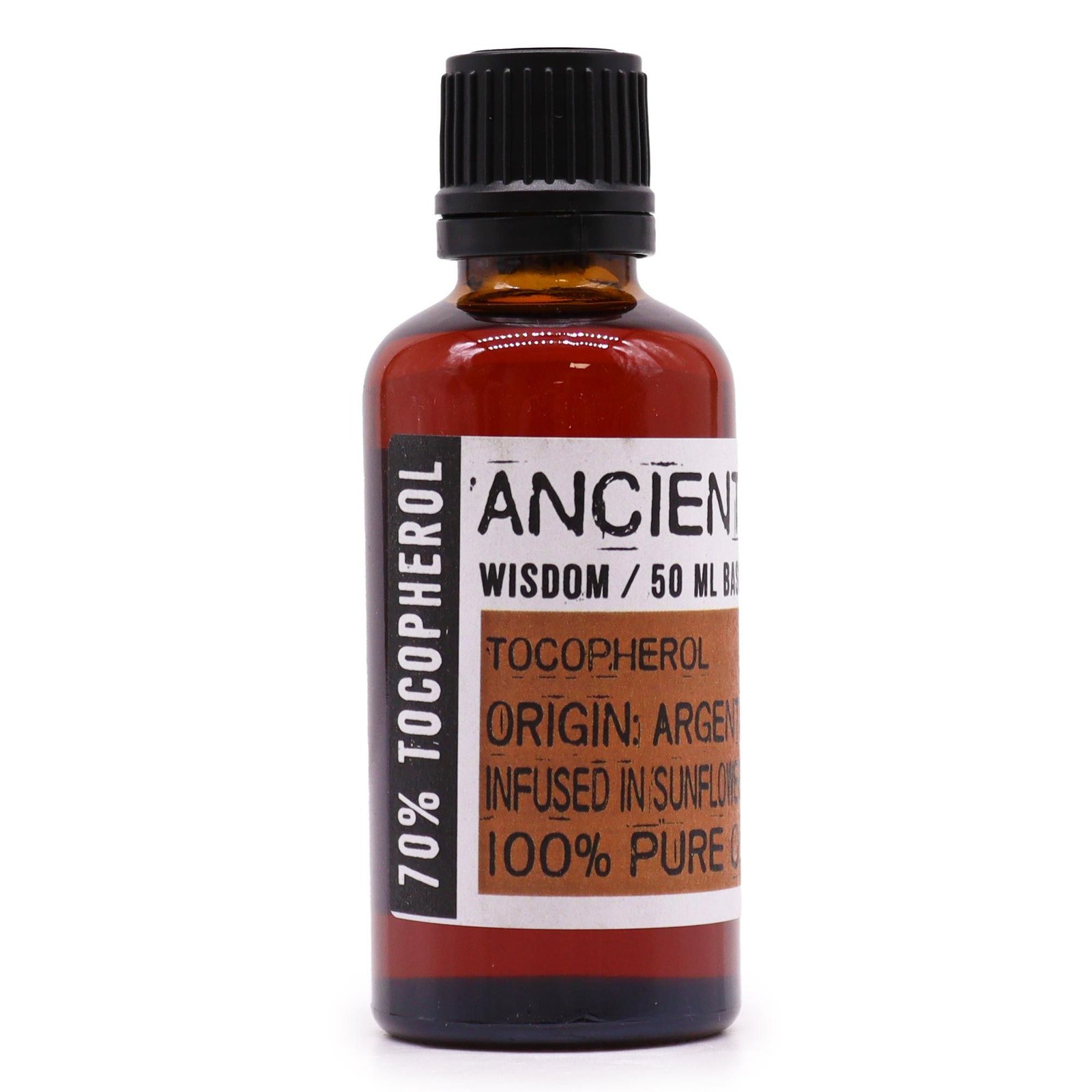 bG9jYWw6Ly9tZWRpYS9ISy82RC82MFIzMEMxRzZXUjM2REhLLzAzNjg0MTFjLmpwZWc.jpg Ancient Wisdom Tocopherol (Vitamin E) 50ml Base Organic Oil - Image 1
