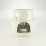 Ancient Wisdom 'Happy Birthday' White Ceramic Cake Design Oil Burner - Image 4