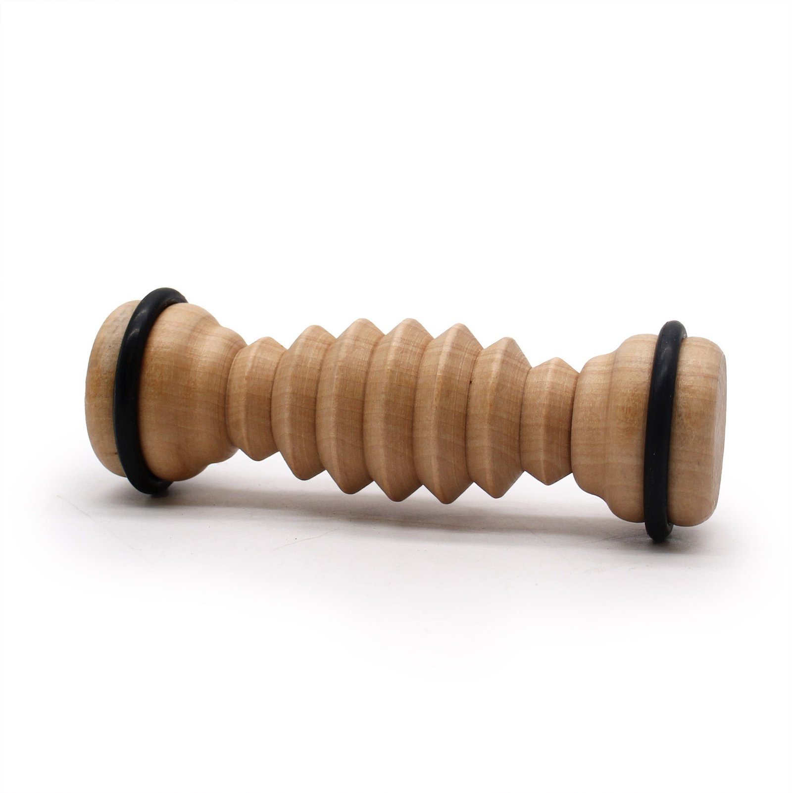 bG9jYWw6Ly9tZWRpYS9ITi80Qy82MFIzMEMxRzY4VjM0Q0hOLzkwODgyODhmLmpwZWc.jpg Ancient Wisdom Wooden Ribbed Foot Roller - Image 1