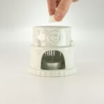 Ancient Wisdom 'Happy Birthday' White Ceramic Cake Design Oil Burner - Image 6