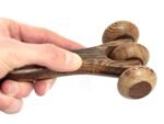 Ancient Wisdom Polished Redwood Three Disc Roller Massage Tool - Image 3