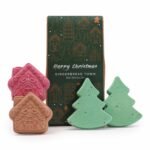 Ancient Wisdom 'Happy Christmas' Gingerbread Town Bath Bombs Set