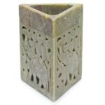 Ancient Wisdom Elephant Design Triangle Soapstone Oil Burner