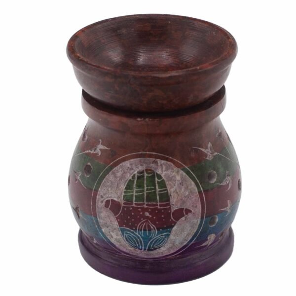 Ancient Wisdom 10cm Hamsa Hand Symbol Soapstone Oil Burner